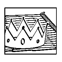 une couronne sur un tapis